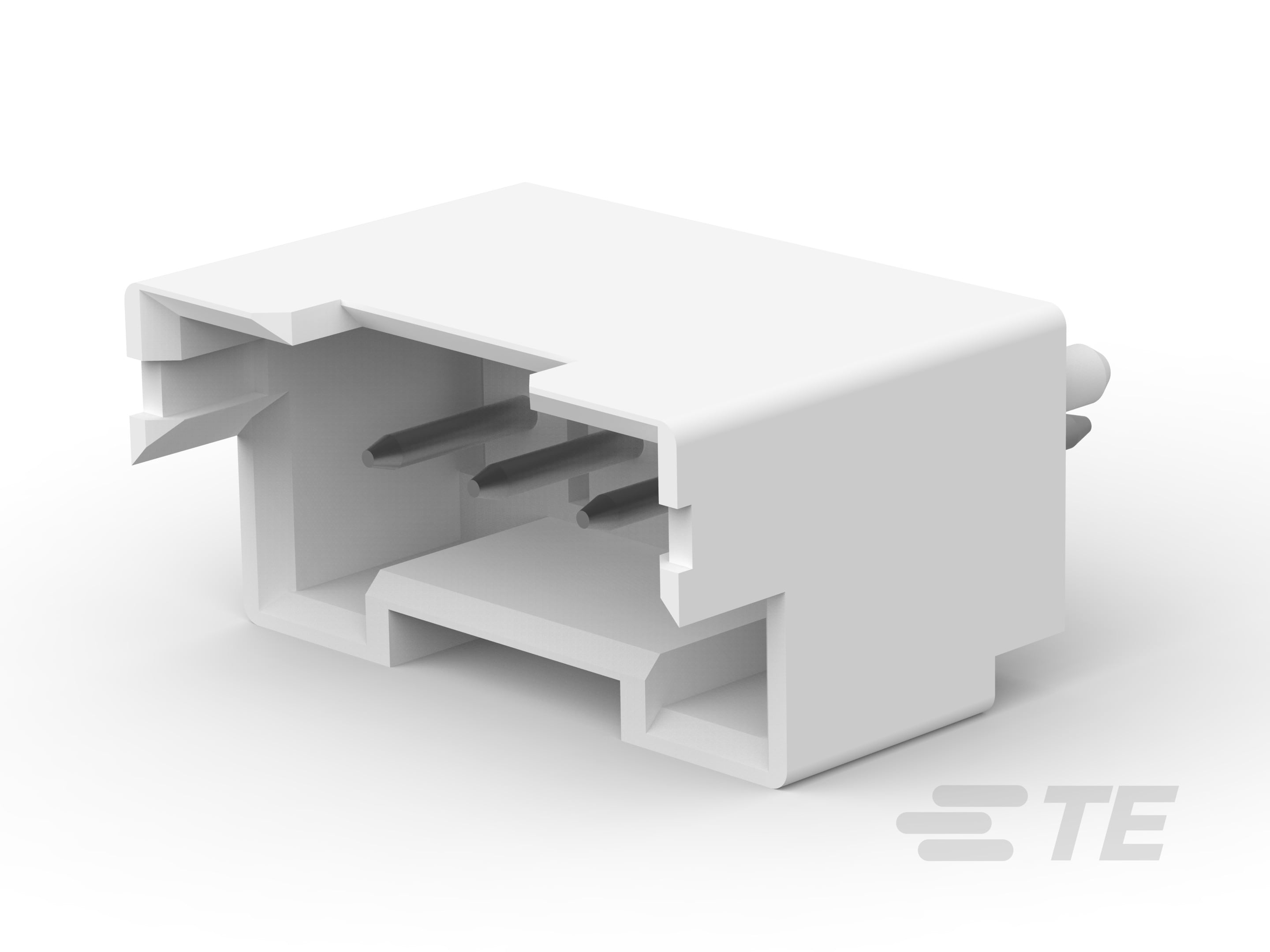 TE Connectivity Economy Power 2.5 Series Vertical Board PCB Header, 4 Contact(s), 2.5 mm Pitch, 1 Row, Shrouded