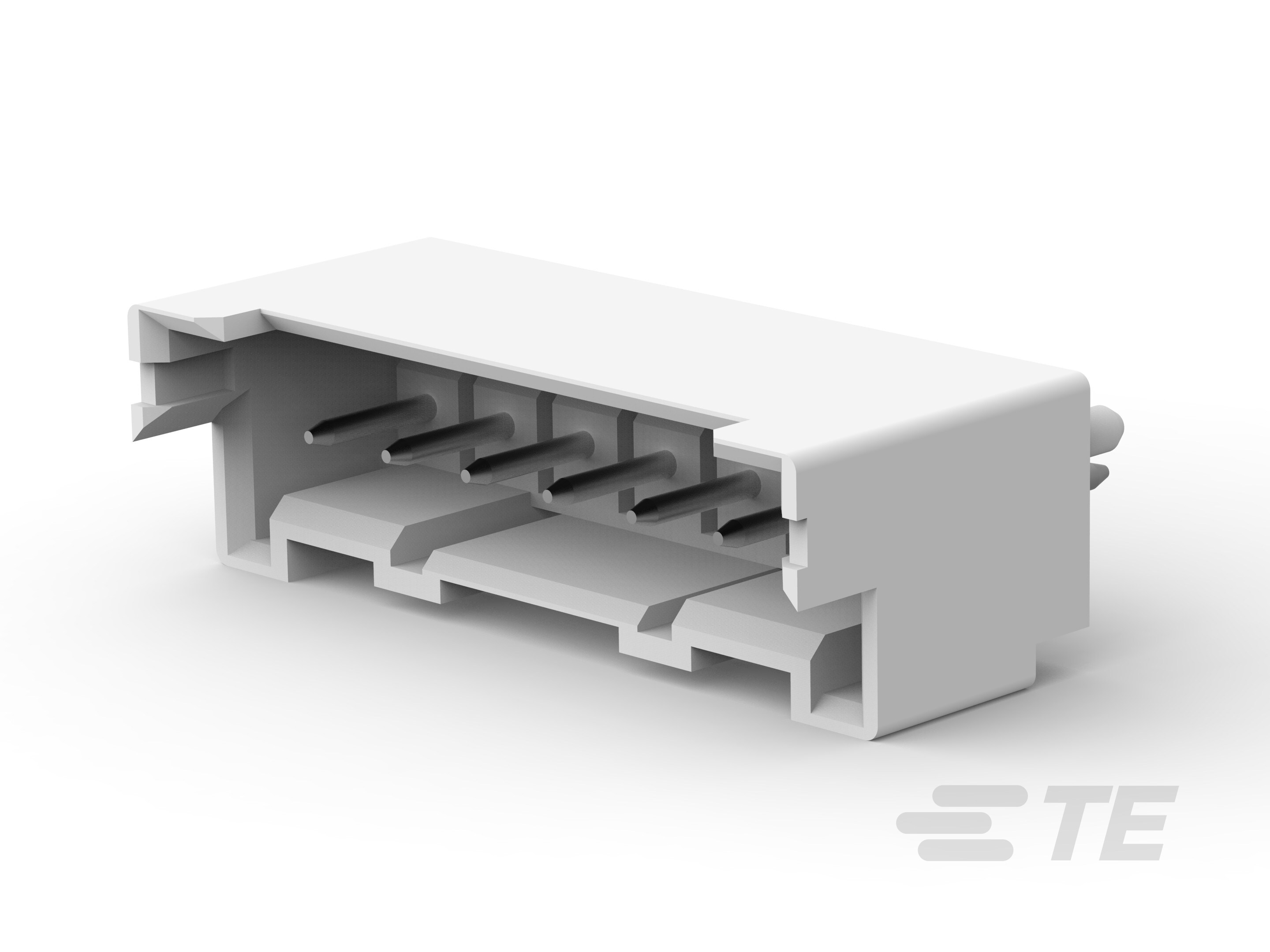 TE Connectivity Economy Power 2.5 Series Vertical Board PCB Header, 7 Contact(s), 2.5 mm Pitch, 1 Row, Shrouded