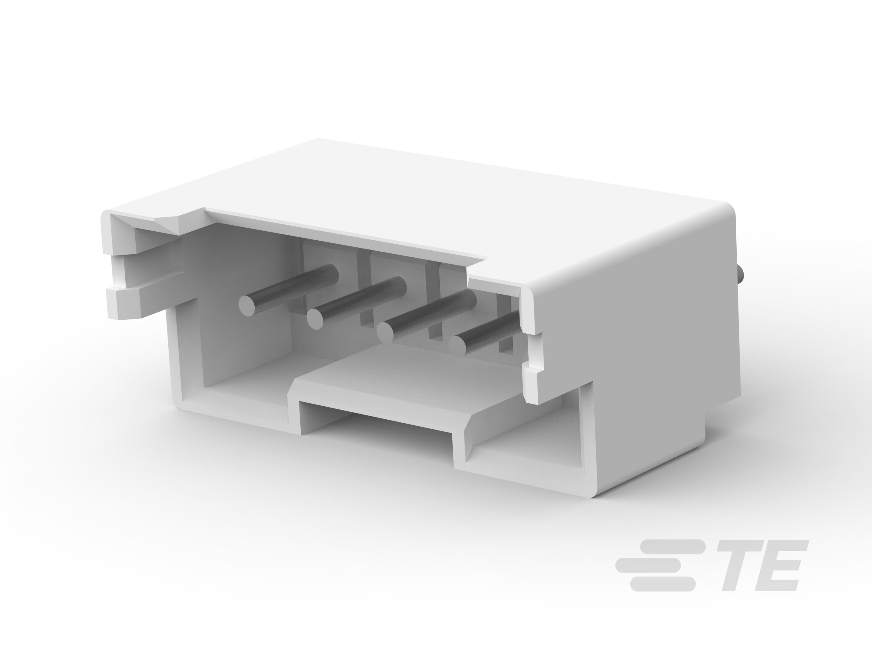 TE Connectivity Economy Power 2.5 Series Vertical Board PCB Header, 5 Contact(s), 2.5 mm Pitch, 1 Row, Shrouded