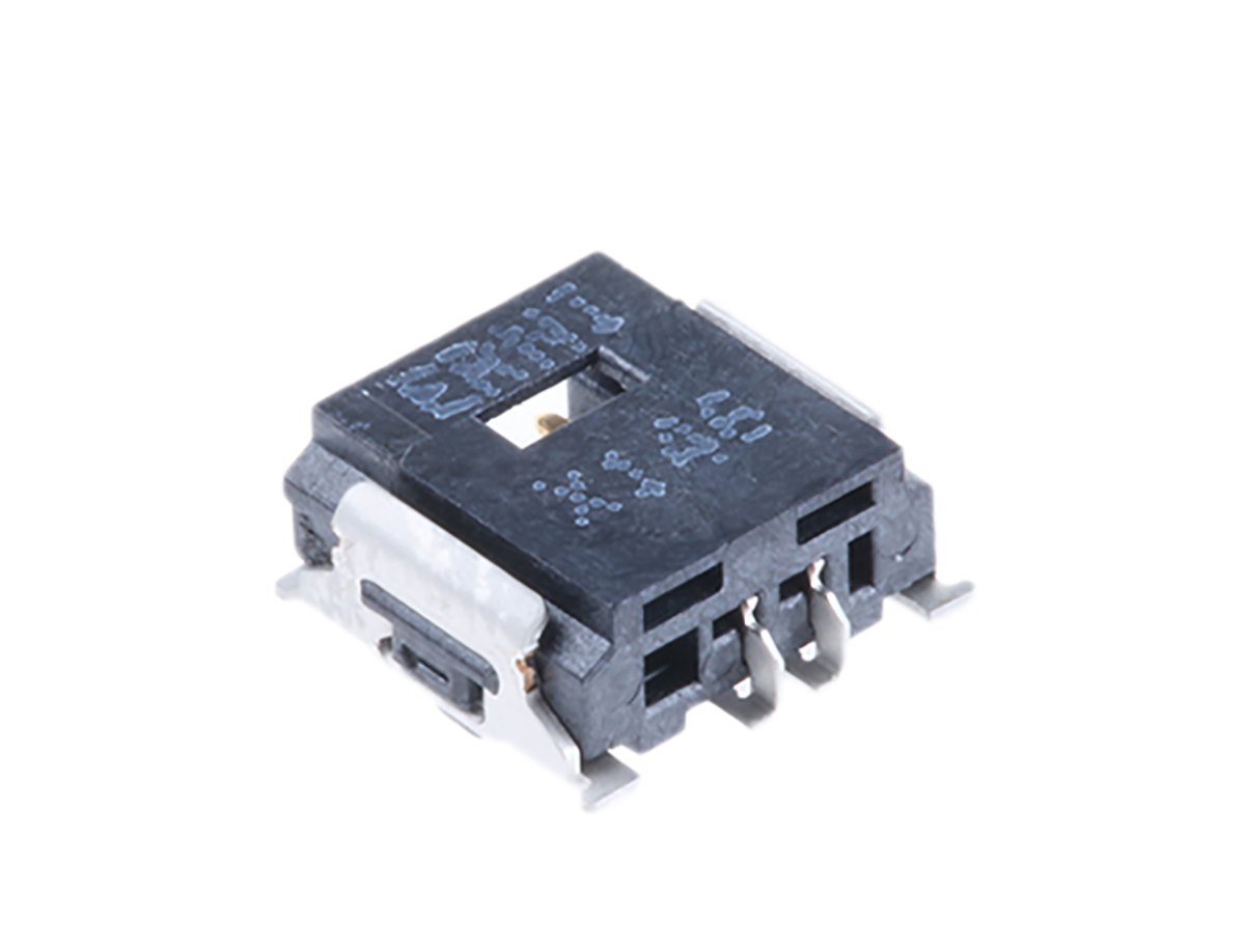 ERNI MiniBridge Series Right Angle Surface PCB Header, 2 Contact(s), 1.27 mm Pitch, 1 Row, Shrouded