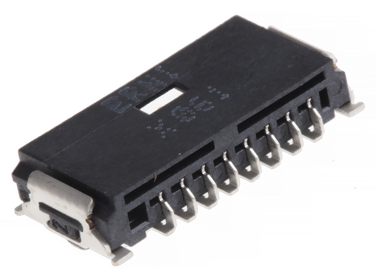ERNI MiniBridge Series Right Angle Surface PCB Header, 8 Contact(s), 1.27 mm Pitch, 1 Row, Shrouded