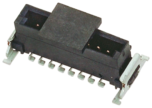ERNI MiniBridge Series Straight Surface PCB Header, 6 Contact(s), 1.27 mm Pitch, 1 Row, Shrouded