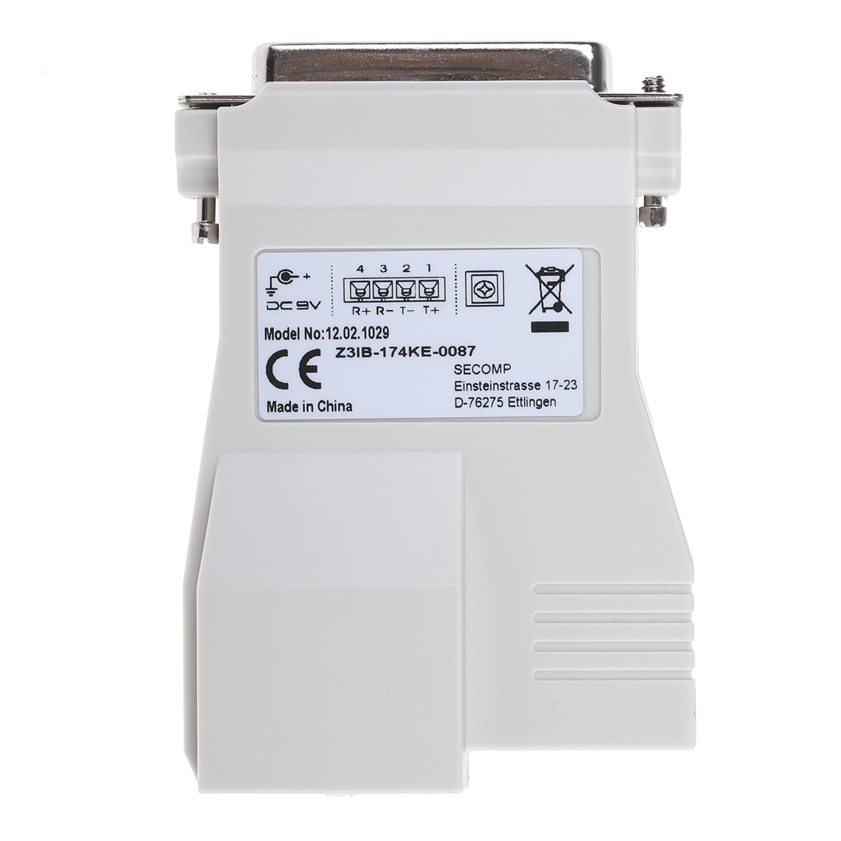 255-9762 Roline RS232, RS485 D Sub 25 Pin Terminal Block Interface Converter