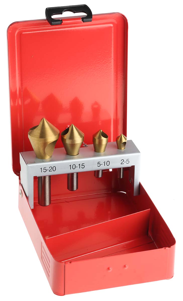 215-467 RS PRO HSS Countersink Drill Bit Set, 90 °, 4 Piece(s)