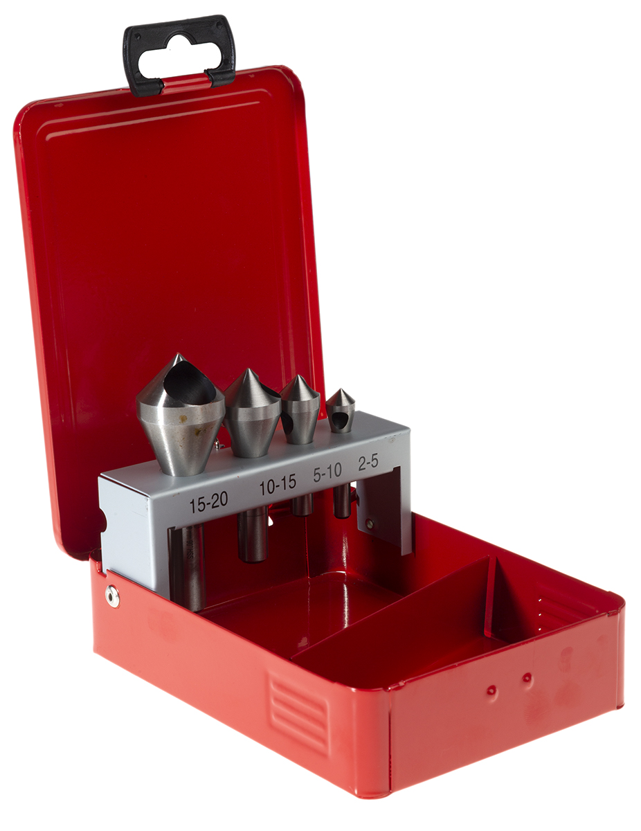 215-518 RS PRO HSS Countersink Drill Bit Set, 90 °, 4 Piece(s)