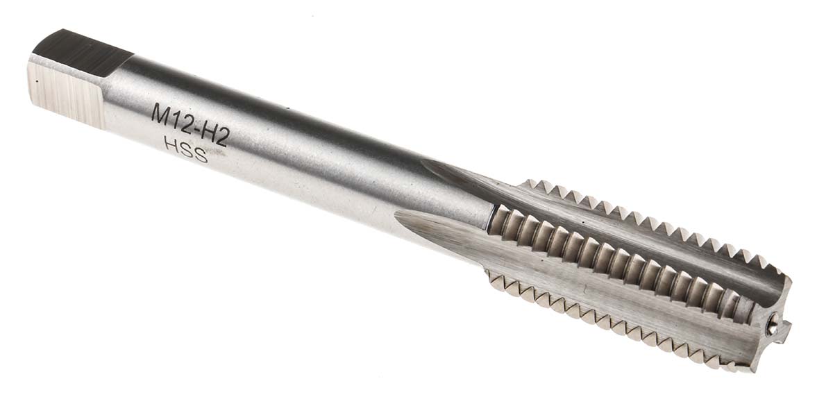 RS PRO Tap Set, M12 Thread, Metric Standard, Hand Tap
