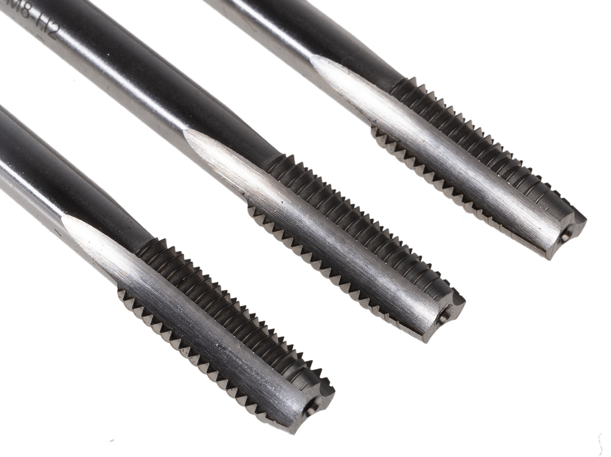 215-568 RS PRO Tap Set, M8 Thread, Metric Standard, Hand Tap