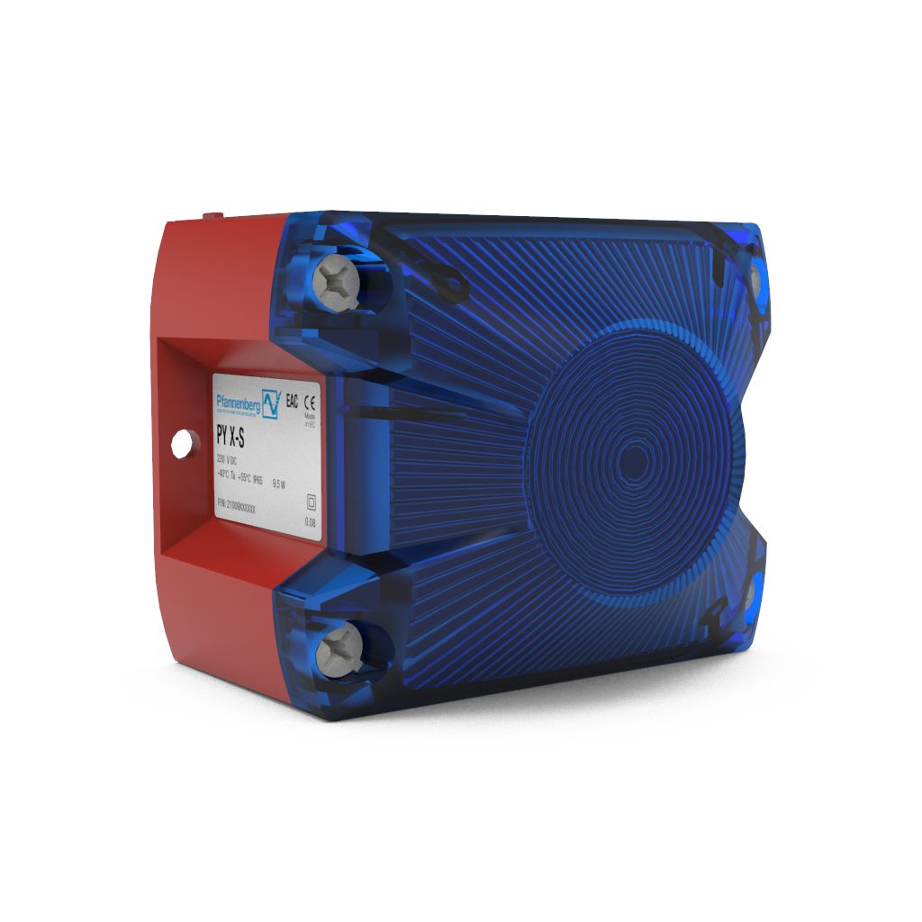 Pfannenberg PY X-S-05 Series Blue Flashing Beacon 230V ac, Xenon Bulb Panel, IP66