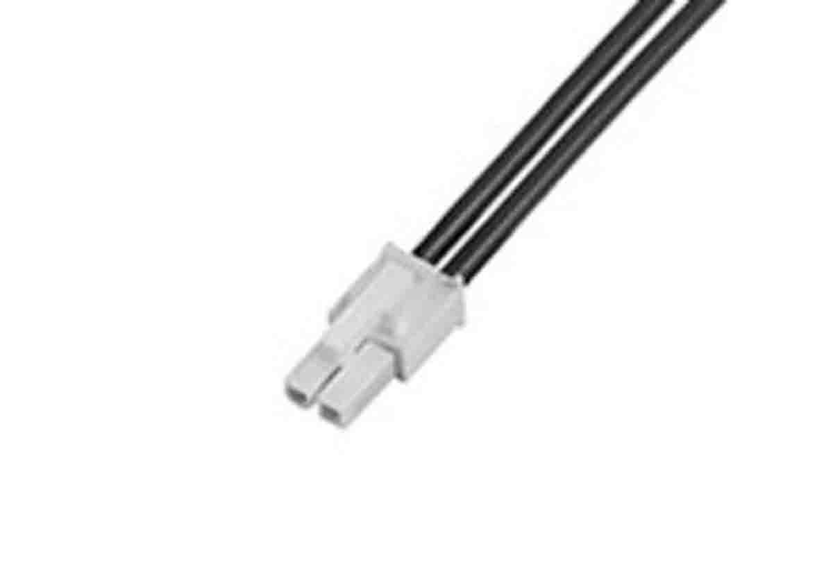 Molex 2 Way Male Mini-Fit Jr to 2 Way Male Mini-Fit Jr Wire to Board Cable, 600 mm