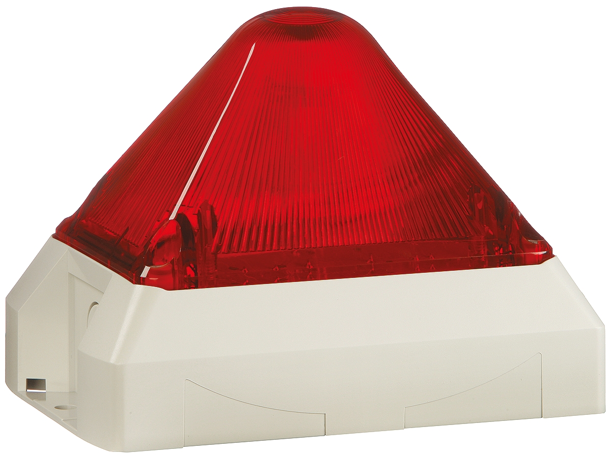 Pfannenberg PY X-M-10 Series Red Flashing Beacon 255V ac/dc, Xenon Bulb Panel, IP66