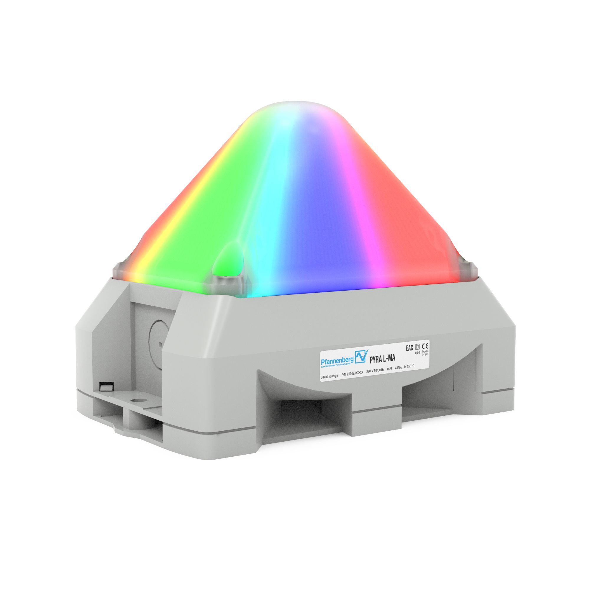 Pfannenberg PY L Series Multicolour Continuous Effect Signal Tower, LED Bulb 24V ac, AC, IP66