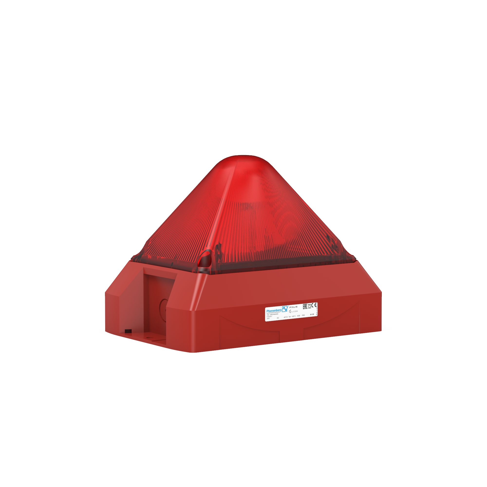 Pfannenberg PY X Series Red Beacon, IP66 24V ac Free