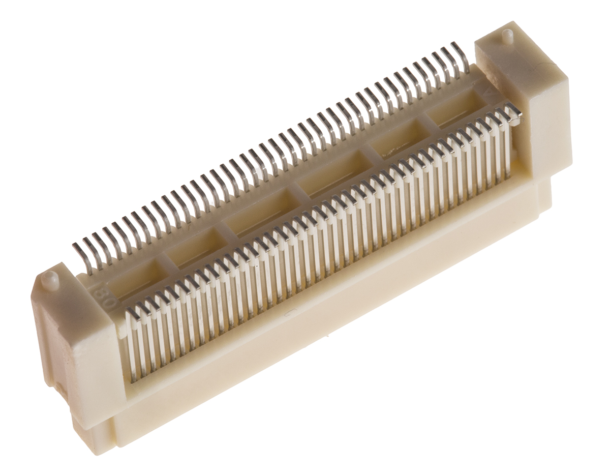 fx8c-80p-sv691 Hirose FunctionMAX FX8C Series Straight Surface PCB Header, 80 Contact(s), 0.6 mm Pitch, 2 Row, Shrouded
