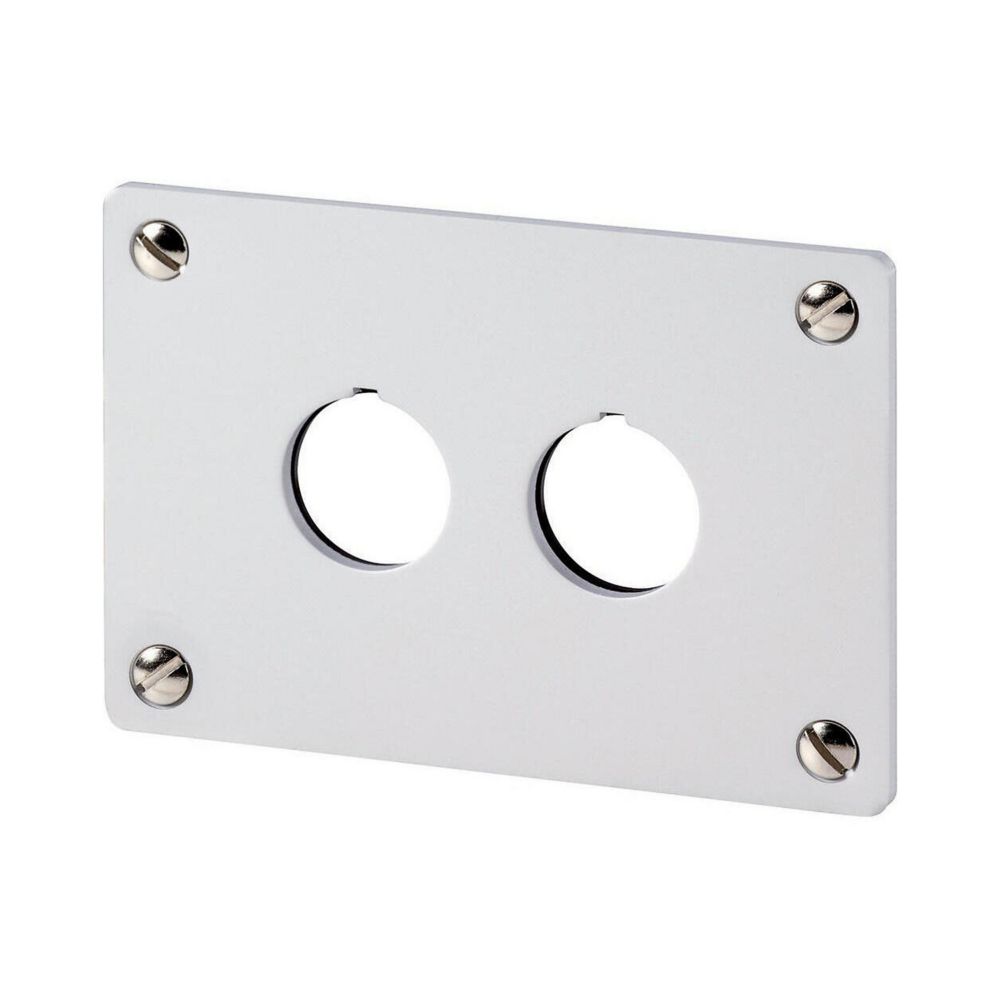 Eaton Brushed Aluminium RMQ Titan M22 Push Button Enclosure - 2 Hole 22 mm Diameter