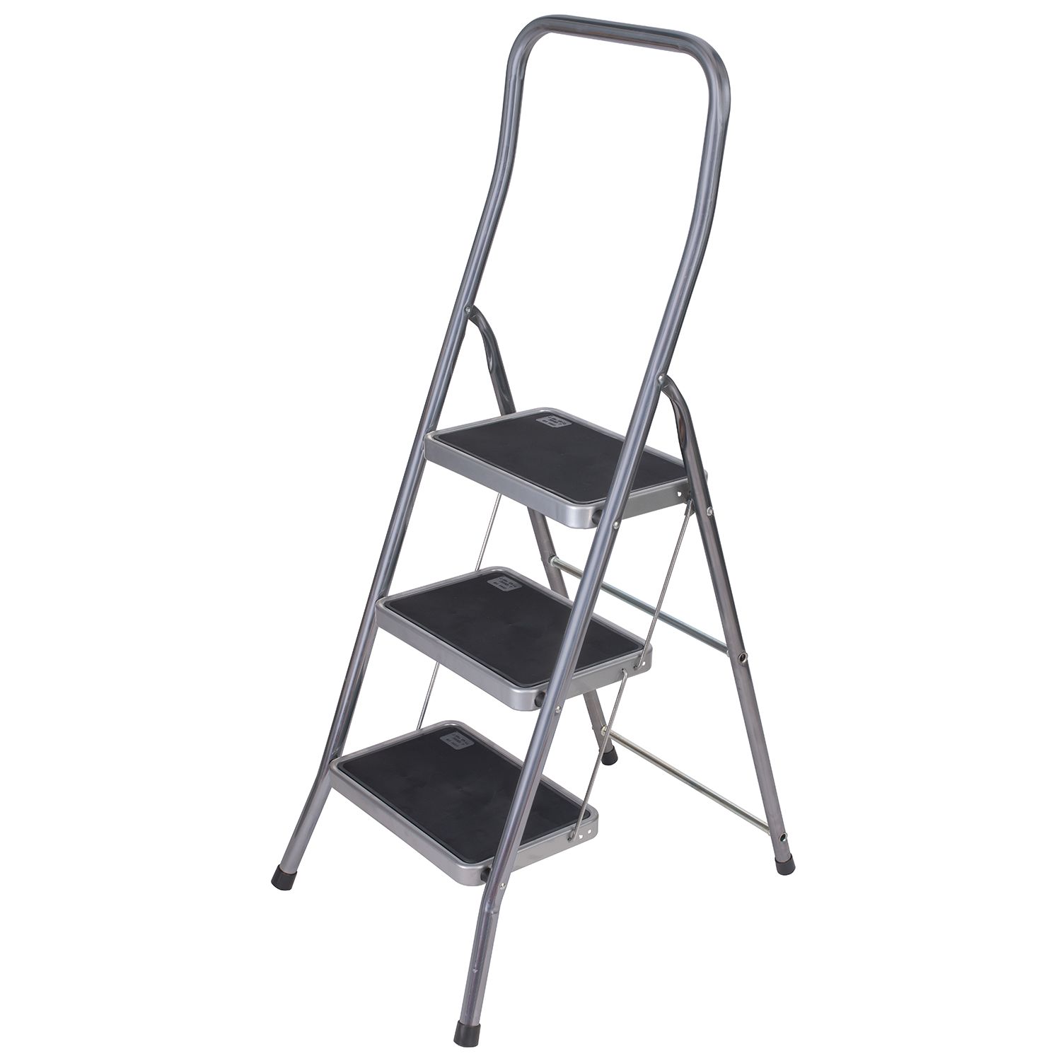RS PRO 3 Tread Steel Steps 0.72m Platform Height, Grey