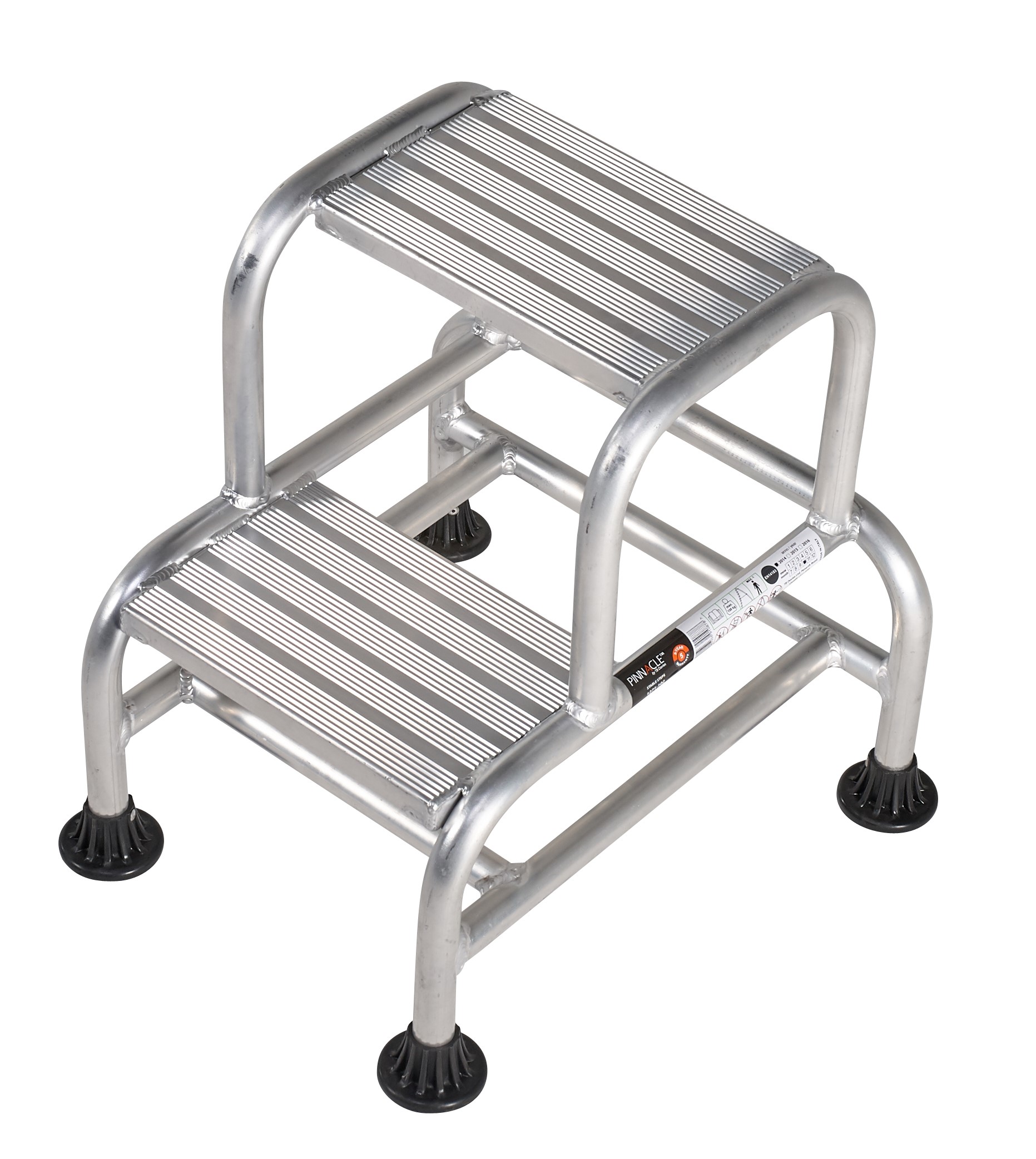 217-809 RS PRO 2 Tread Aluminium Steps 0.5m Platform Height, Aluminium