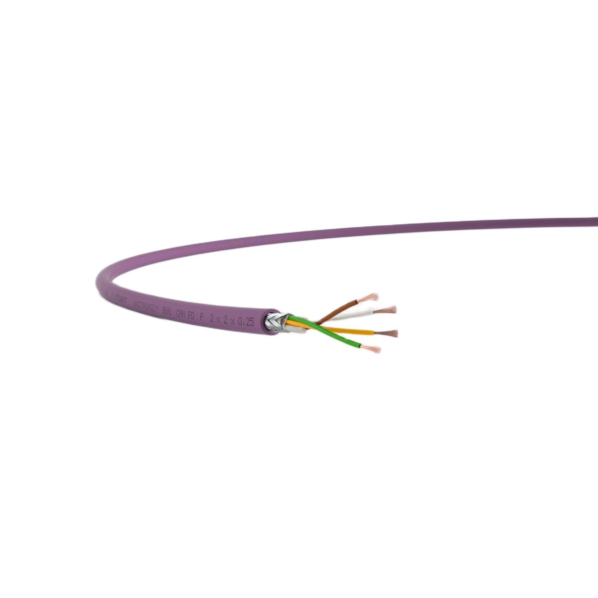 Lapp UNITRONIC BUS Series Bus Cable, 2 Pairs, 0.5 mm², Violet Sheath Polyurethane