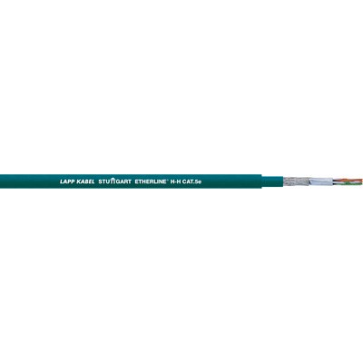 Lapp Cat5e, 100 m Cat5e Ethernet Cable, Blue Male to Male Unterminated, Tin Plated Copper Alloy Braid Polyurethane