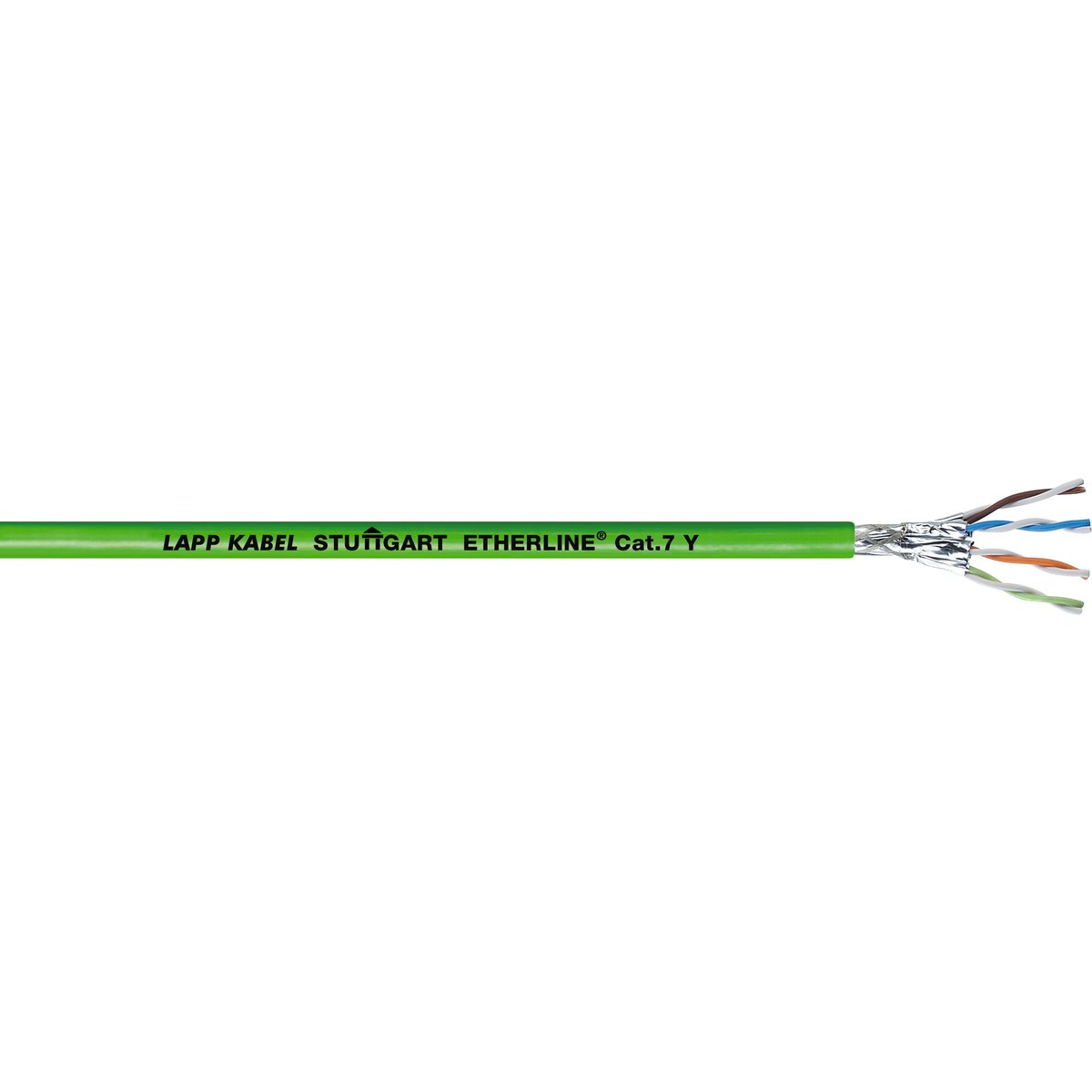 Lapp ETHERLINE, 100 m Cat7 Cable, Shielded, Green Screened Polyvinyl Chloride Sheath