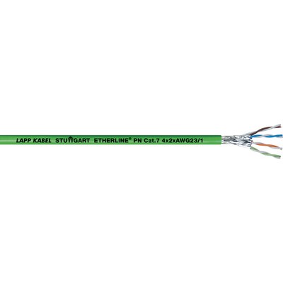 Lapp, 100 m Cat7 Ethernet Cable, Tin Plated Copper Alloy Braid, Green Screened