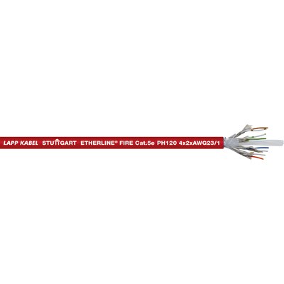 Lapp Cat5e, 100 m Cat5e Ethernet Cable, Red Male to Male Unterminated, Tin Plated Copper Alloy Braid Polyurethane Sheath