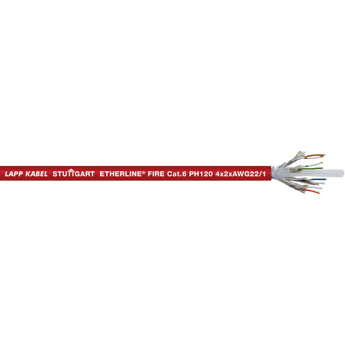 Lapp Cat6, 100 m Cat6 Ethernet Cable, Red Unterminated, Tin Plated Copper Alloy Braid Low Smoke Zero Halogen Sheath