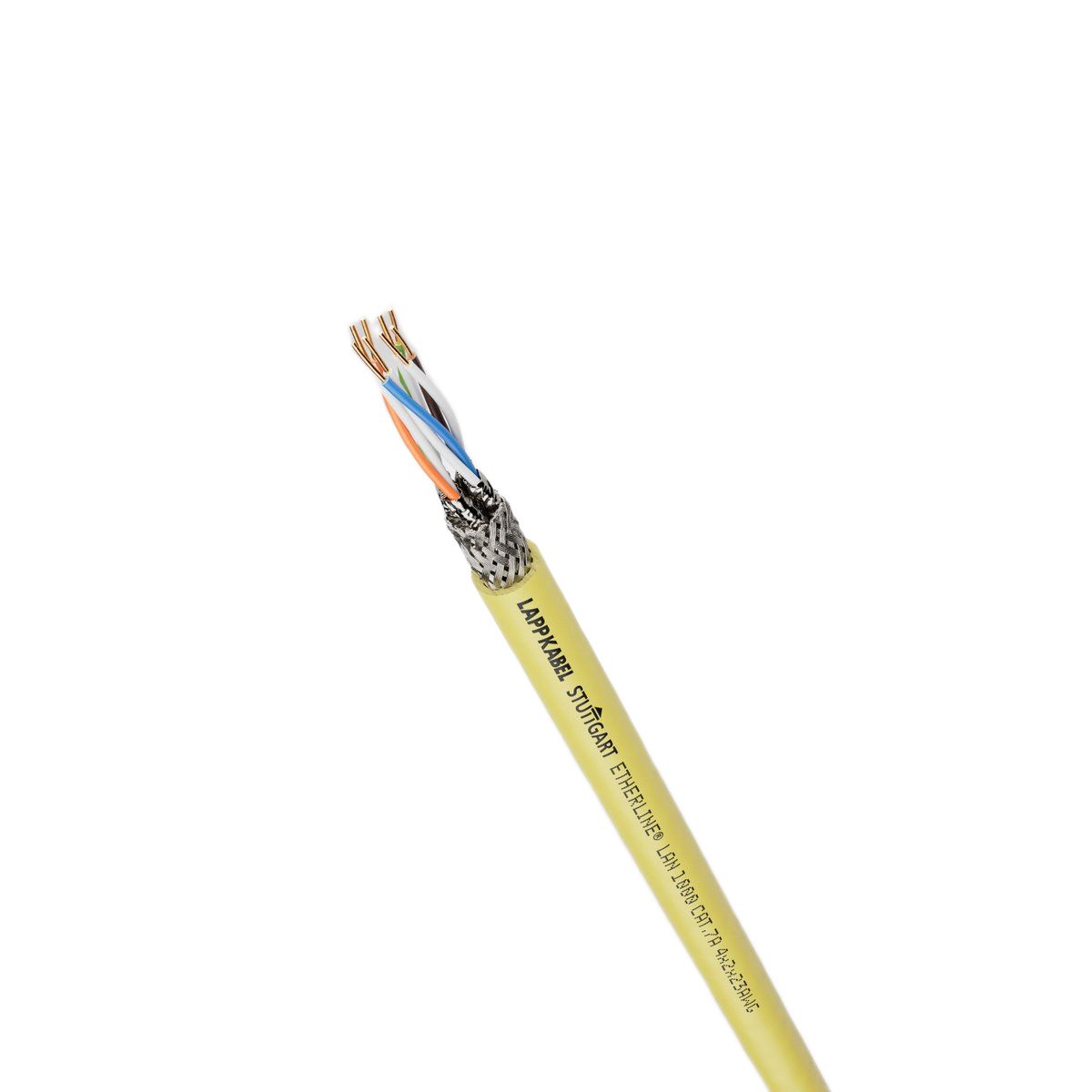 Lapp ETHERLINE Cat7a Cable, Shielded, Yellow Screened Low Smoke Zero Halogen Sheath