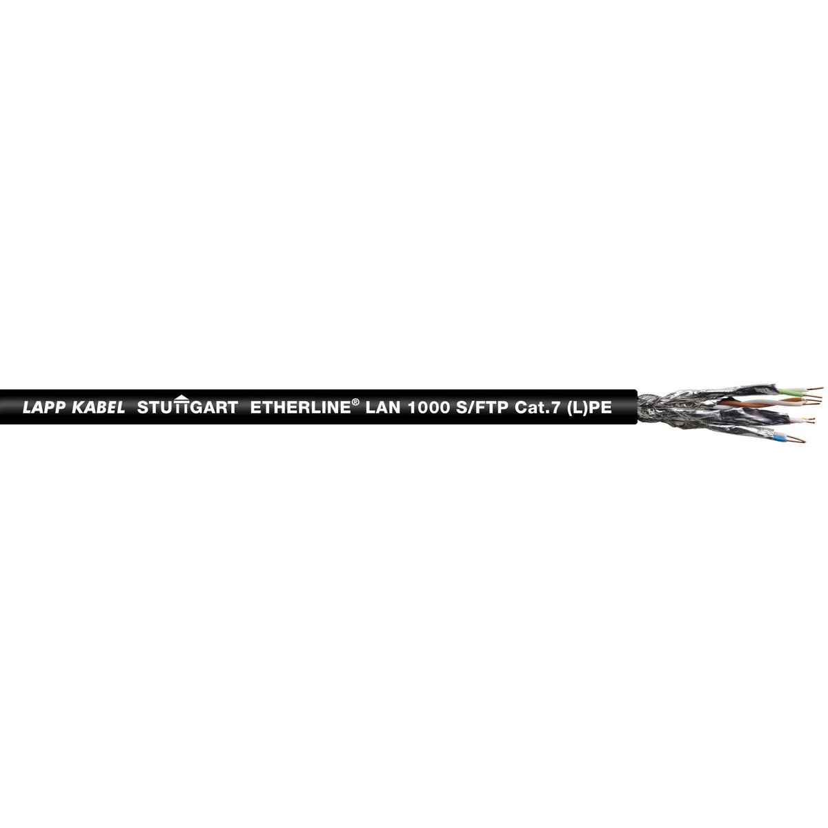 Lapp ETHERLINE Cat7 Cable, Shielded, Black Screened Polyethylene Sheath