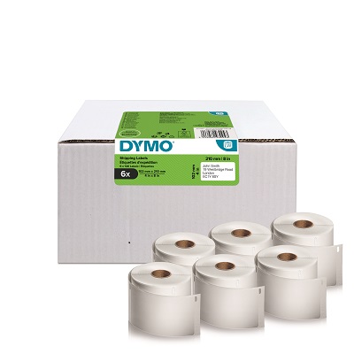 Dymo White Black Print Label Roll, 25 mm Width, 54 mm