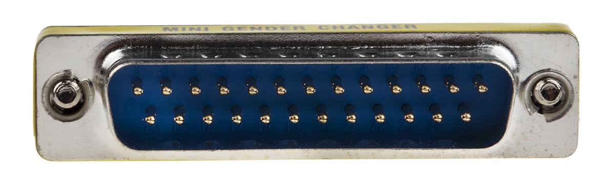 218-194 RS PRO D-Sub Adapter 25-Way D-Sub to Male Male 25 Way D-Sub Male Male