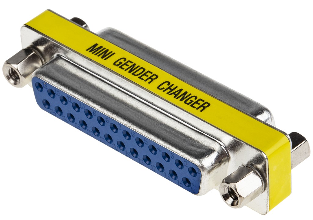 RS PRO D-Sub Adapter 25-Way D-Sub to Female Female 25 Way D-Sub Female Female