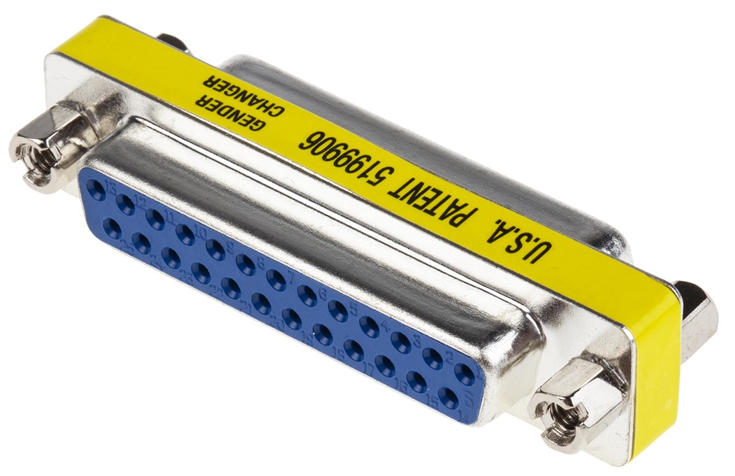 218-201 RS PRO D-Sub Adapter 25-Way D-Sub to Female Female 25 Way D-Sub Female Female