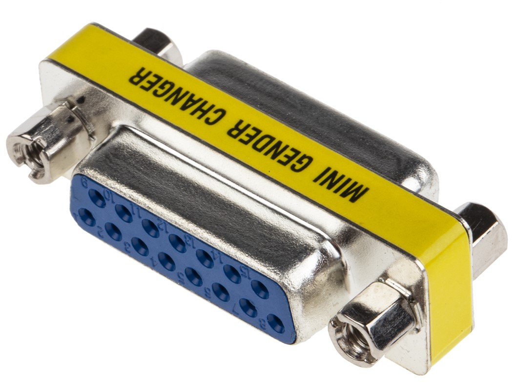 218-223 RS PRO D-Sub Adapter 15-Way D-Sub to Female Female 15 Way D-Sub Female Female