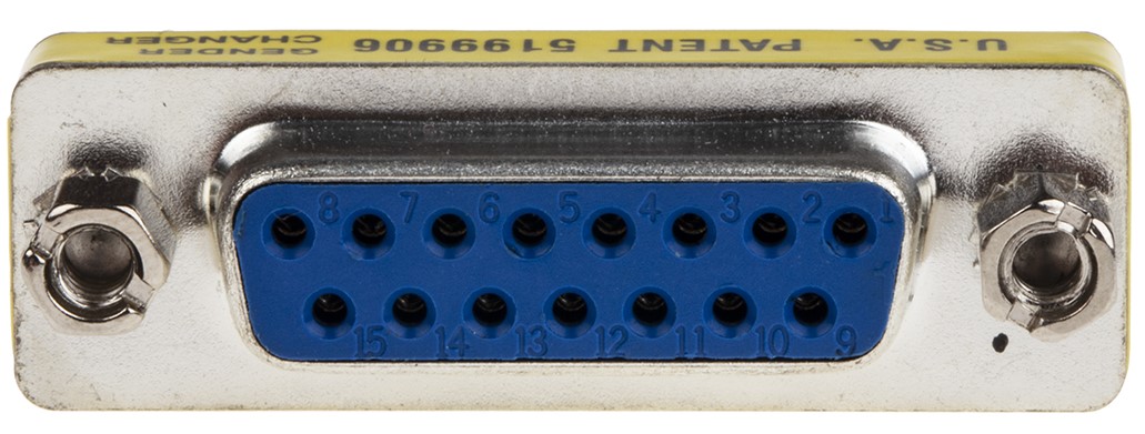 218-223 RS PRO D-Sub Adapter 15-Way D-Sub to Female Female 15 Way D-Sub Female Female