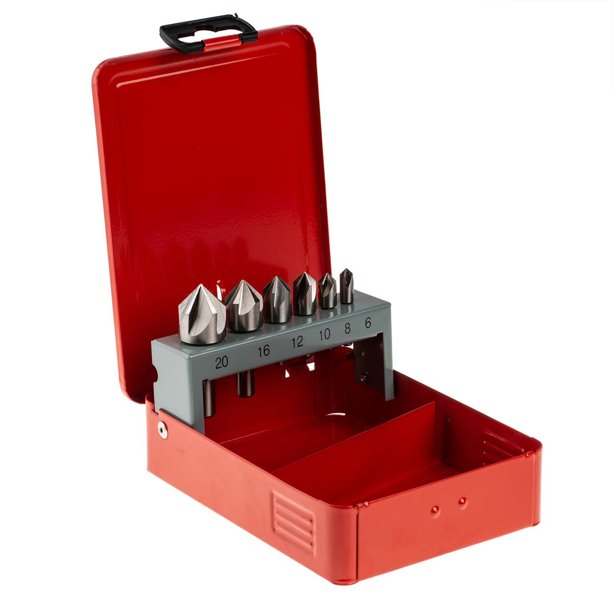 218-618 RS PRO HSS Countersink Drill Bit Set, 5 Flute(s), 90 °, 6 Piece(s)