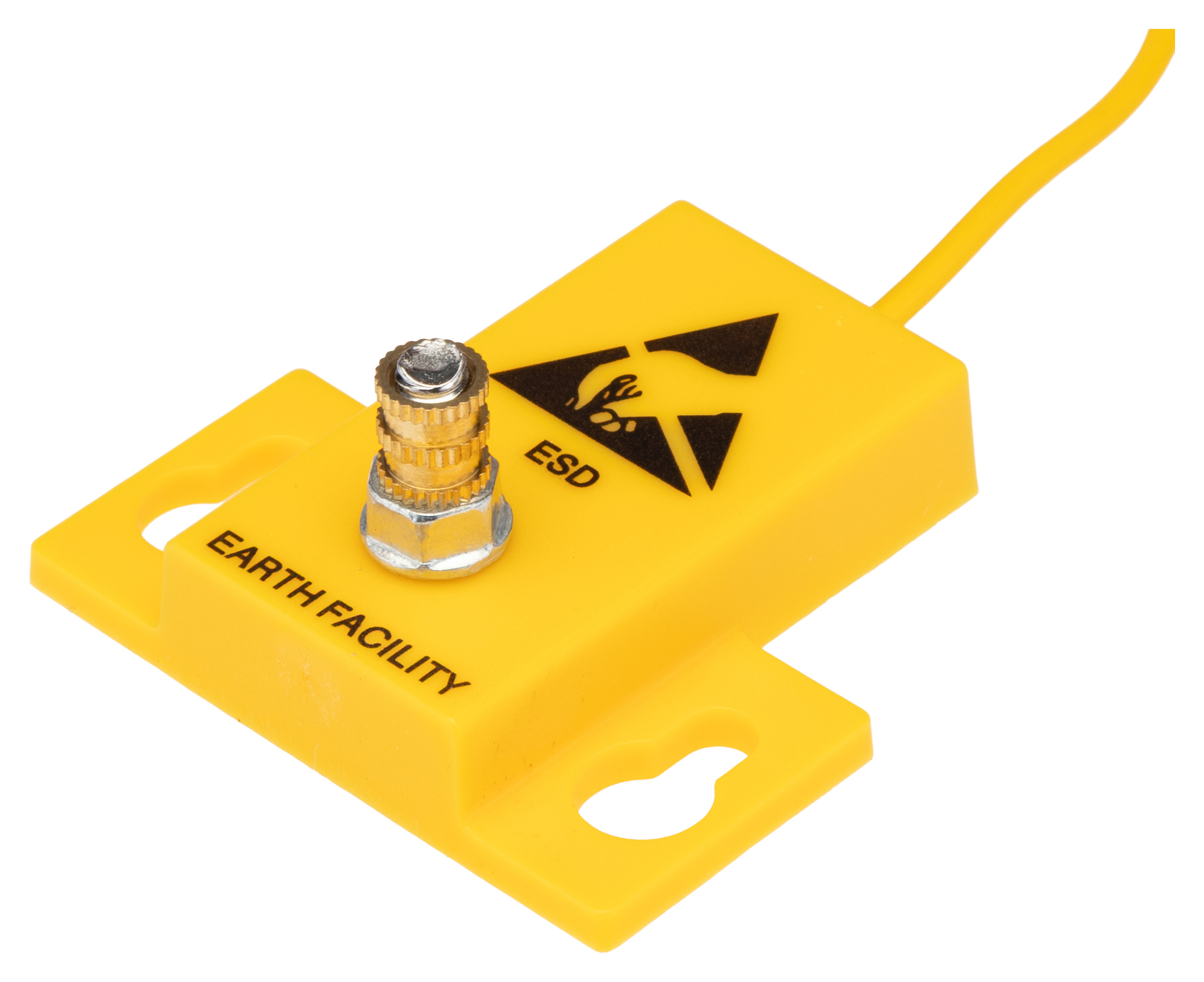 218-653 RS PRO ESD Earth Bonding Bracket Yellow 2m