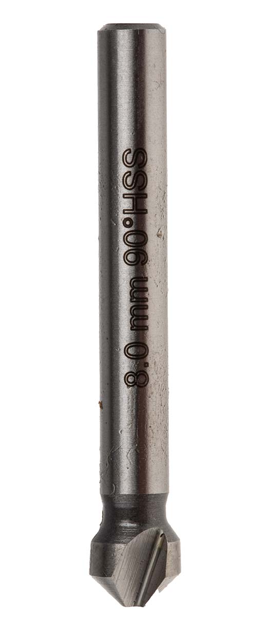 RS PRO HSS Drill Bit, 8 mm Head, 3 Flute(s), 90 °, 1 Piece(s)