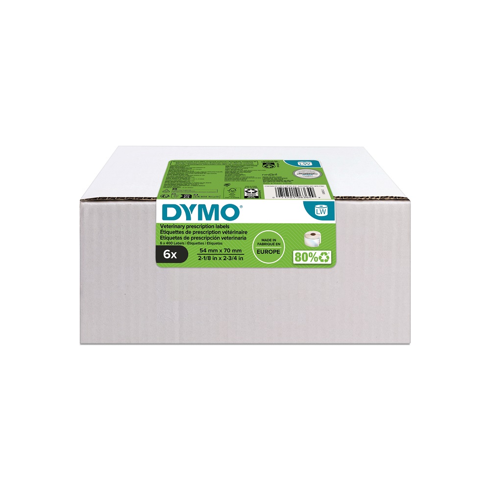 Dymo Adhesive Pre-Printed Label. Quantity: 400 Per Pack