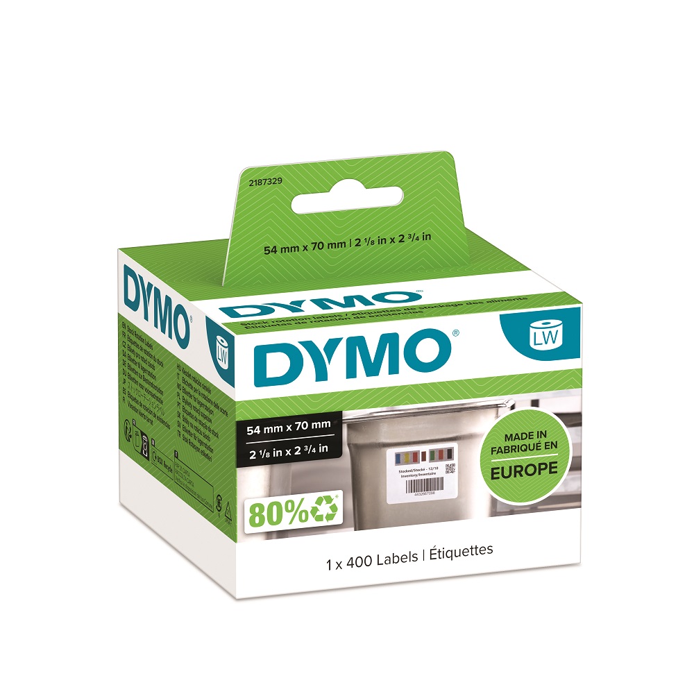 Dymo Adhesive Pre-Printed Label. Quantity: 400 Per Pack