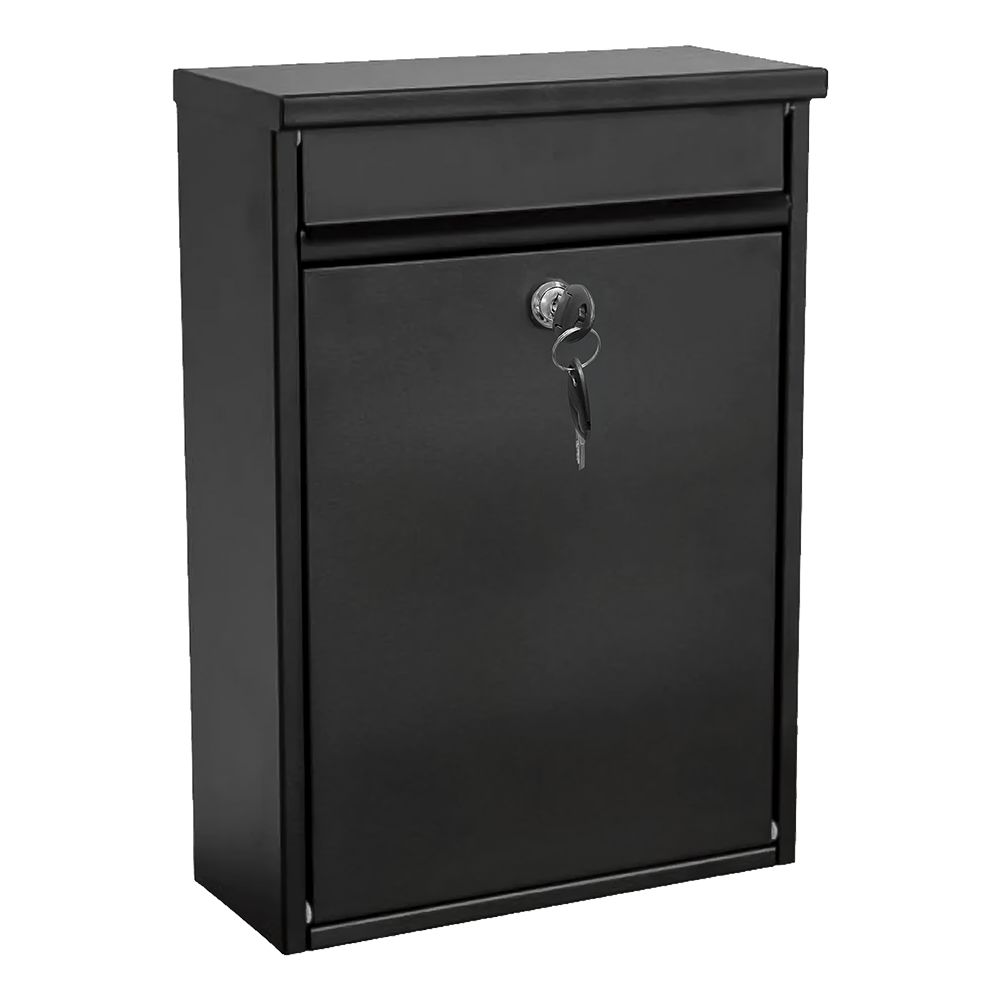 RS PRO Black Mailbox, 365 mm x 250 mm x 110 mm