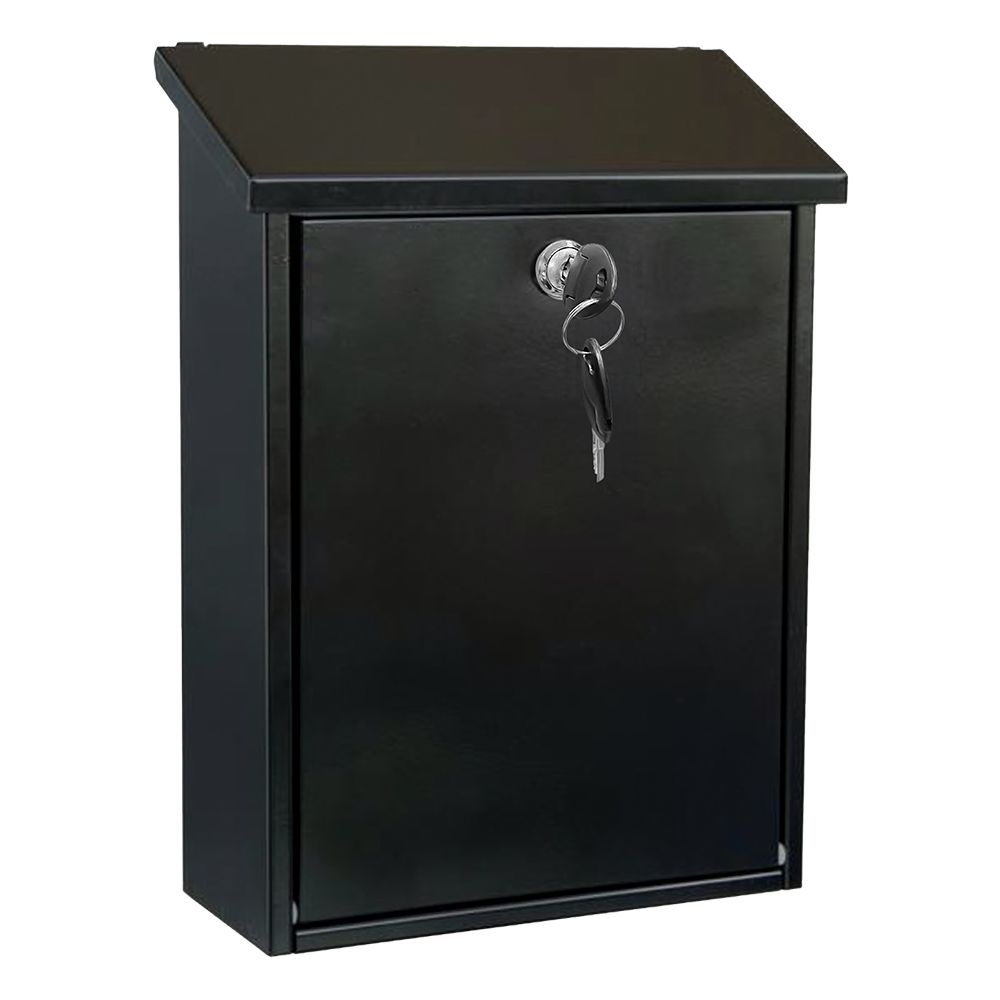 RS PRO Black Mailbox, 365 mm x 270 mm x 110 mm