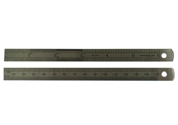 RS PRO 150 mm Steel Ruler Imperial, Metric, UKAS
