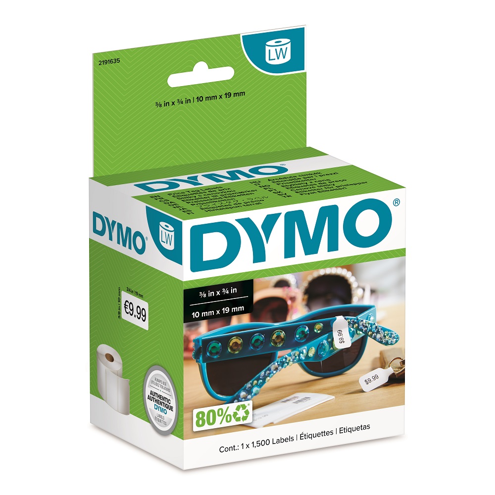 Dymo Adhesive Pre-Printed Label. Quantity: 1500 Per Pack