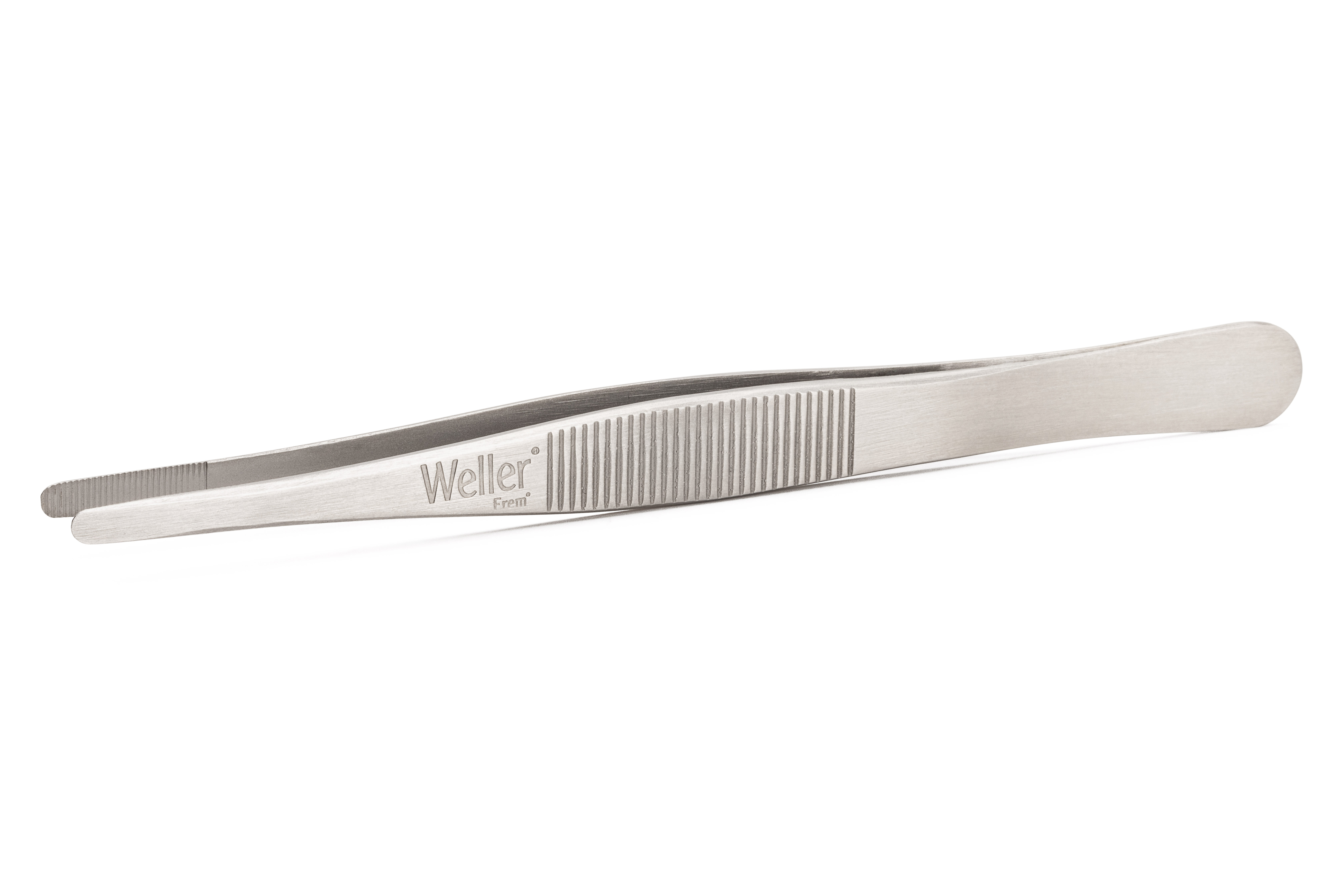 Erem 120mm Stainless Steel Rounded ESD Safe Tweezer