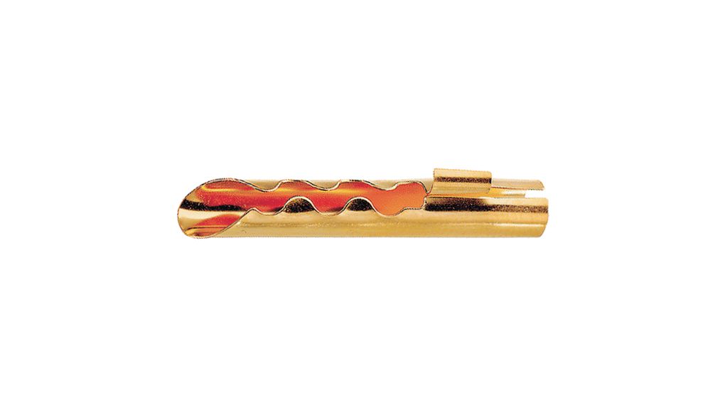 Staubli Gold Male Banana Connector, 4 mm Connector, Solder Termination, 30V, 19A, Gold Plating