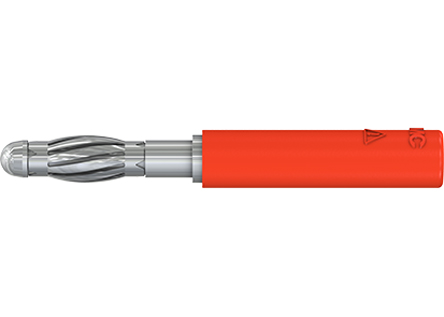 225163-22 Staubli Red Test Connector Adapter With Brass contacts and Nickel Plated