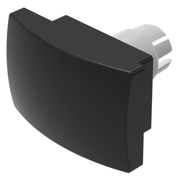 EAO Black Push Button Cap for Use with Use Only Flush Front Bezel
