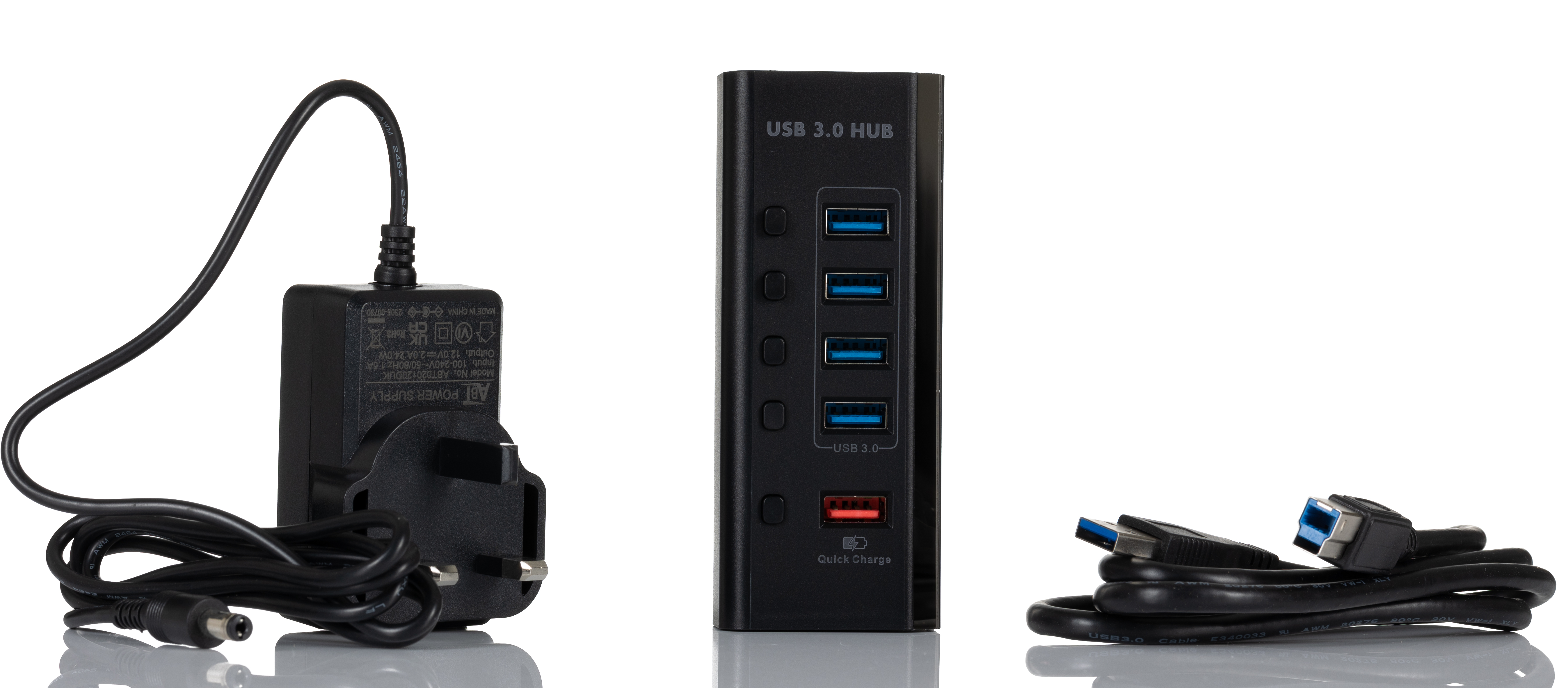 RS PRO 5 Port USB 3.0 USB Hub, Mains Power Supply Powered