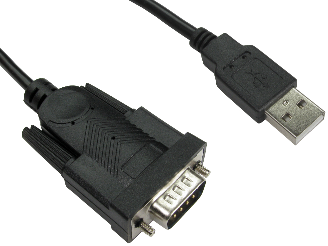 RS PRO USB Type A to Male to D-Sub 9-Pin Male Adapter