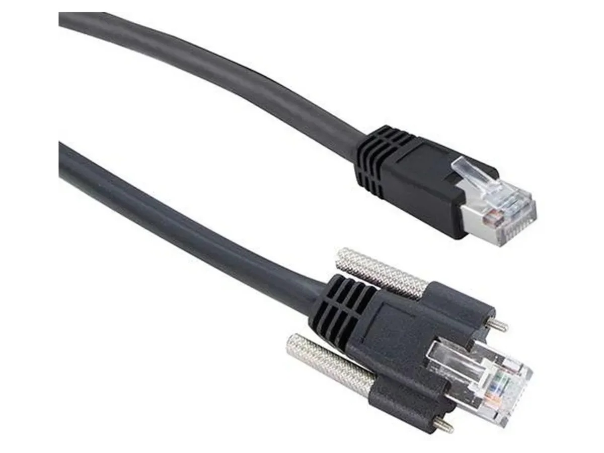 Basler 2200, 5 m Cat6a Cable Assembly, Black RJ45 to Male RJ45 Male, Shielded Polyvinyl Chloride Sheath